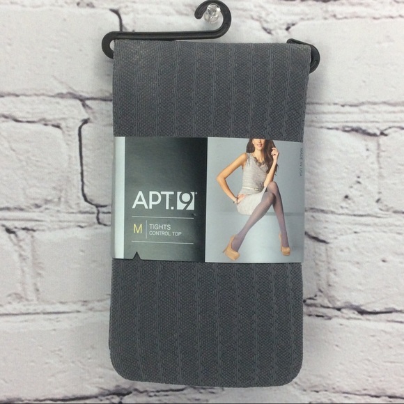Apt. 9 Control Top Gray Tights Textured Pattern Light Academia Various Sizes NWT - Picture 3 of 6